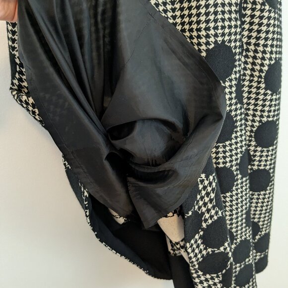AKRIS PUNTO dress houndstooth polka dot a-line pleated wool - Picture 12 of 14
